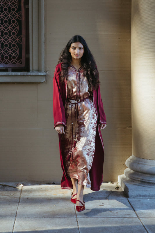 Burgundy Abaya Set - Ramadan Collection